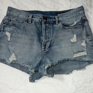BLANKNYC button fly denim shorts